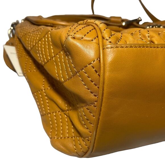 Cole Haan Jenna Brown Genuine Leather Quilted Handbag Shoulder Bag Satchel $398 - Picture 11 of 15